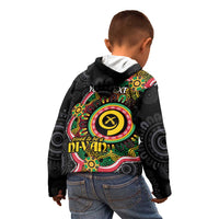Vanuatu Personalised Kid Hoodie Aboriginal Dot Paitnting LT9 - Polynesian Pride