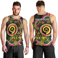 Vanuatu Personalised Men Tank Top Aboriginal Dot Paitnting LT9 - Polynesian Pride