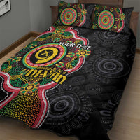 Vanuatu Personalised Quilt Bed Set Aboriginal Dot Paitnting - Polynesian Pride