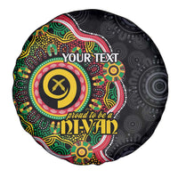 Vanuatu Personalised Spare Tire Cover Aboriginal Dot Paitnting - Polynesian Pride
