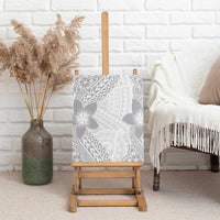 Lotu Tamaiti White Sunday Canvas Wall Art Pacific Plumeria Flowers - White Version LT9 - Polynesian Pride
