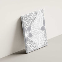 Lotu Tamaiti White Sunday Canvas Wall Art Pacific Plumeria Flowers - White Version LT9 - Polynesian Pride