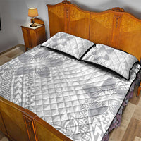 Lotu Tamaiti White Sunday Quilt Bed Set Pacific Plumeria Flowers - White Version LT9 - Polynesian Pride