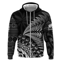 Custom Fiji New Zealand Rugby Hoodie Cibi Dance with Black Fern