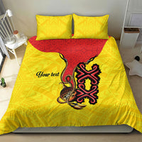 Personalised Papua New Guinea Oro Necklace Bedding Set Gold Melanesia Traditional Pattern