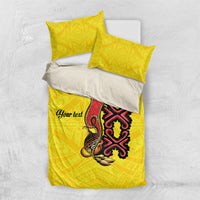 Personalised Papua New Guinea Oro Necklace Bedding Set Gold Melanesia Traditional Pattern