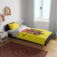 Personalised Papua New Guinea Oro Necklace Bedding Set Gold Melanesia Traditional Pattern