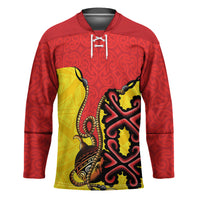 Personalised Papua New Guinea Oro Necklace Hockey Jersey Gold Melanesia Traditional Pattern