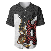 Personalised Papua New Guinea Oro Necklace Baseball Jersey Black Melanesia Traditional Pattern