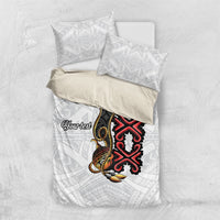 Personalised Papua New Guinea Oro Necklace Bedding Set Black Melanesia Traditional Pattern