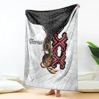 Personalised Papua New Guinea Oro Necklace Blanket Black Melanesia Traditional Pattern LT9 - Polynesian Pride
