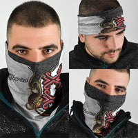 Personalised Papua New Guinea Oro Necklace Neck Gaiter Black Melanesia Traditional Pattern