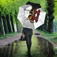 Personalised Papua New Guinea Oro Necklace Umbrella Black Melanesia Traditional Pattern LT9 - Polynesian Pride