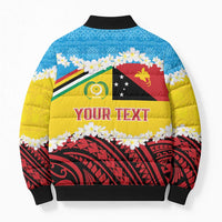 Personalised Torba PNG Forever Bomber Puffer Jacket Polynesian Sand Art - Polynesian Pride