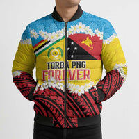 Personalised Torba PNG Forever Bomber Puffer Jacket Polynesian Sand Art - Polynesian Pride