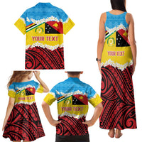 Personalised Torba PNG Forever Family Matching Tank Maxi Dress and Hawaiian Shirt Polynesian Sand Art - Polynesian Pride