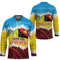 Personalised Torba PNG Forever Hockey Jersey Polynesian Sand Art LT9 - Polynesian Pride