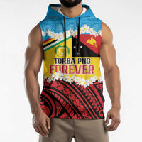 Personalised Torba PNG Forever Sleeveless Hoodie Polynesian Sand Art - Polynesian Pride
