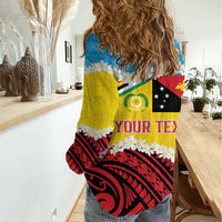 Personalised Torba PNG Forever Women Casual Shirt Polynesian Sand Art - Polynesian Pride