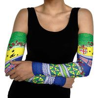 Personalised Malampa Fiji Forever Arm Sleeves Tagimoucia Polynesian Sand Drawing LT9 - Polynesian Pride