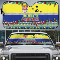 Malampa Fiji Forever Auto Sun Shade Tagimoucia Polynesian Sand Drawing - Polynesian Pride