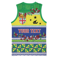 Personalised Malampa Fiji Forever Basketball Jersey Tagimoucia Polynesian Sand Drawing - Polynesian Pride