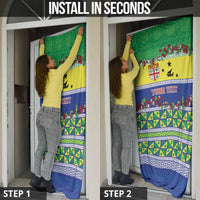 Personalised Malampa Fiji Forever Door Cover Tagimoucia Polynesian Sand Drawing - Polynesian Pride