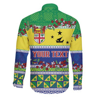 Personalised Malampa Fiji Forever Family Matching Off Shoulder Short Dress and Hawaiian Shirt Tagimoucia Polynesian Sand Drawing - Polynesian Pride