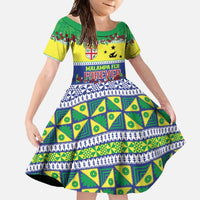 Personalised Malampa Fiji Forever Family Matching Short Sleeve Bodycon Dress and Hawaiian Shirt Tagimoucia Polynesian Sand Drawing - Polynesian Pride