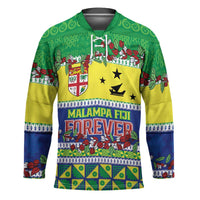 Personalised Malampa Fiji Forever Hockey Jersey Tagimoucia Polynesian Sand Drawing LT9 Unisex Yellow - Polynesian Pride