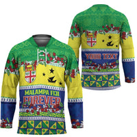 Personalised Malampa Fiji Forever Hockey Jersey Tagimoucia Polynesian Sand Drawing LT9 - Polynesian Pride