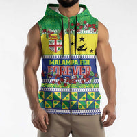 Personalised Malampa Fiji Forever Sleeveless Zip Hoodie Tagimoucia Polynesian Sand Drawing LT9 - Polynesian Pride