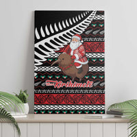 New Zealand Kiwi Santa Christmas Canvas Wall Art He Wairua Kirihimete - Polynesian Pride