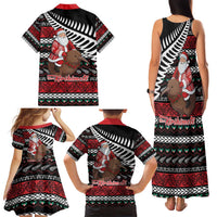 New Zealand Kiwi Santa Christmas Family Matching Tank Maxi Dress and Hawaiian Shirt He Wairua Kirihimete - Polynesian Pride