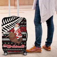 New Zealand Kiwi Santa Christmas Luggage Cover He Wairua Kirihimete - Polynesian Pride