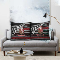 New Zealand Kiwi Santa Christmas Pillow Cover He Wairua Kirihimete - Polynesian Pride