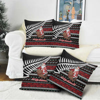 New Zealand Kiwi Santa Christmas Pillow Cover He Wairua Kirihimete - Polynesian Pride