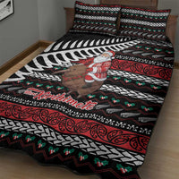 New Zealand Kiwi Santa Christmas Quilt Bed Set He Wairua Kirihimete - Polynesian Pride