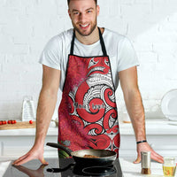 Personalised New Zealand Koru Pohutukawa Apron Meri Kirihimete Aroha for Christmas - Polynesian Pride