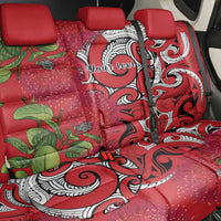 Personalised New Zealand Koru Pohutukawa Back Car Seat Cover Meri Kirihimete Aroha for Christmas - Polynesian Pride