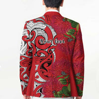 Personalised New Zealand Koru Pohutukawa Blazer Meri Kirihimete Aroha for Christmas - Polynesian Pride