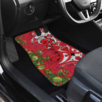 Personalised New Zealand Koru Pohutukawa Car Mats Meri Kirihimete Aroha for Christmas - Polynesian Pride