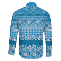 Hawaiian Hibiscus Honu Family Matching Mermaid Dress and Hawaiian Shirt Blue Mele Kalikimaka Palaka Spirit - Polynesian Pride