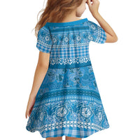 Hawaiian Hibiscus Honu Family Matching Puletasi and Hawaiian Shirt Blue Mele Kalikimaka Palaka Spirit - Polynesian Pride