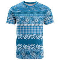 Hawaiian Hibiscus Honu T Shirt Blue Mele Kalikimaka Palaka Spirit LT9 Blue - Polynesian Pride
