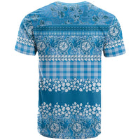 Hawaiian Hibiscus Honu T Shirt Blue Mele Kalikimaka Palaka Spirit LT9 - Polynesian Pride