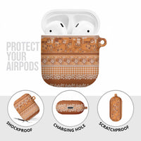 Hawaiian Hibiscus Honu AirPods Case Gold Mele Kalikimaka Palaka Spirit LT9 - Polynesian Pride