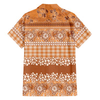 Hawaiian Hibiscus Honu Family Matching Long Sleeve Bodycon Dress and Hawaiian Shirt Gold Mele Kalikimaka Palaka Spirit - Polynesian Pride