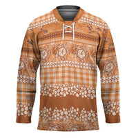 Hawaiian Hibiscus Honu Hockey Jersey Gold Mele Kalikimaka Palaka Spirit LT9 Unisex Gold - Polynesian Pride