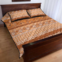 Hawaiian Hibiscus Honu Quilt Bed Set Gold Mele Kalikimaka Palaka Spirit - Polynesian Pride